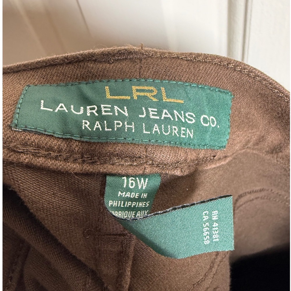 Lauren Ralph Lauren Brown Slim Leg Jeans Womens 16W Cotton Blend Stretch Pants - Picture 4 of 10